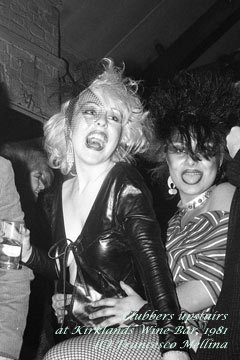 Clubbers upstairs at Kirklands Wine Bar, 1981